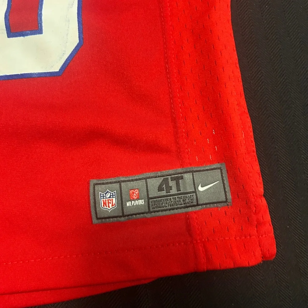Nike New England Patriots Mac Jones 10 Red Jersey Toddler 4T Football NFL